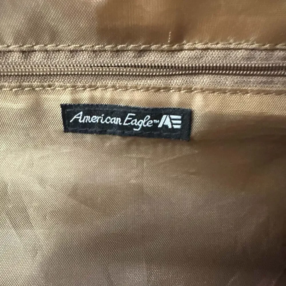 American Eagle Brown Faux Leather Backpack